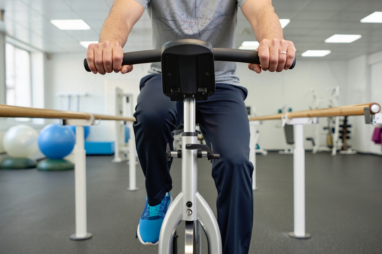 Ejercicio con bicicleta para recuperación de operación lca menisco