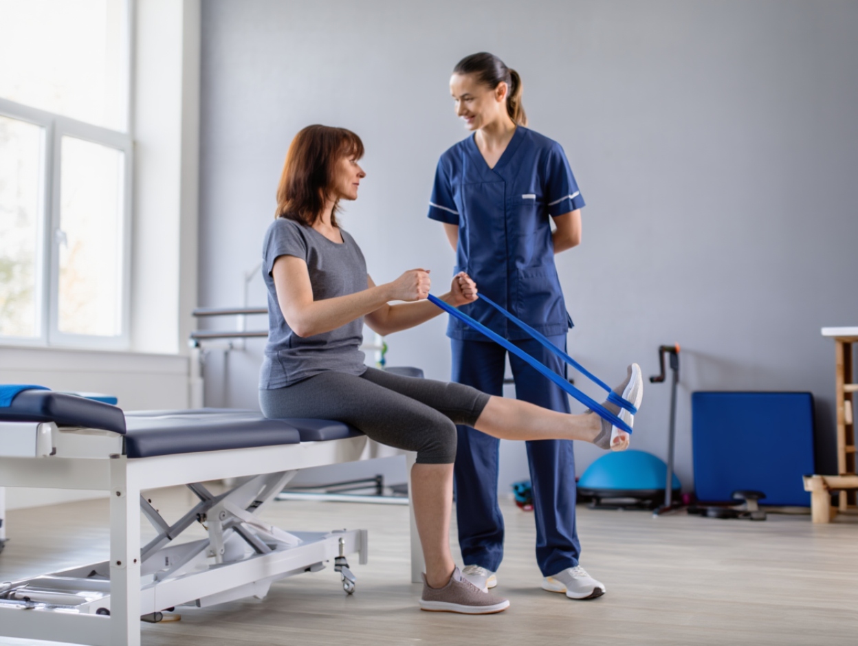 Fisioterapia de recuperación de desgarro muscular